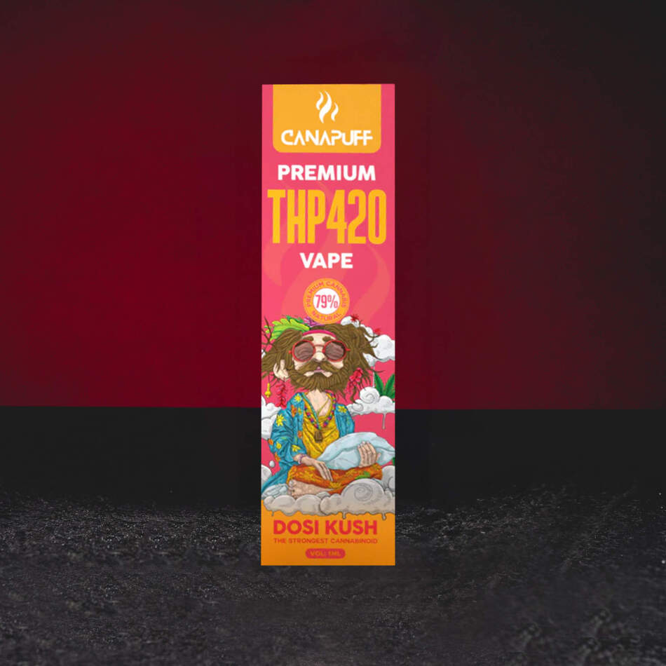 THP420 Vape Pen 79% 1ml Dosi Kush – intensiver Vape mit Dieselnoten, Zitronenglasur, schwarzem Pfeffer und Skunk-Charakter